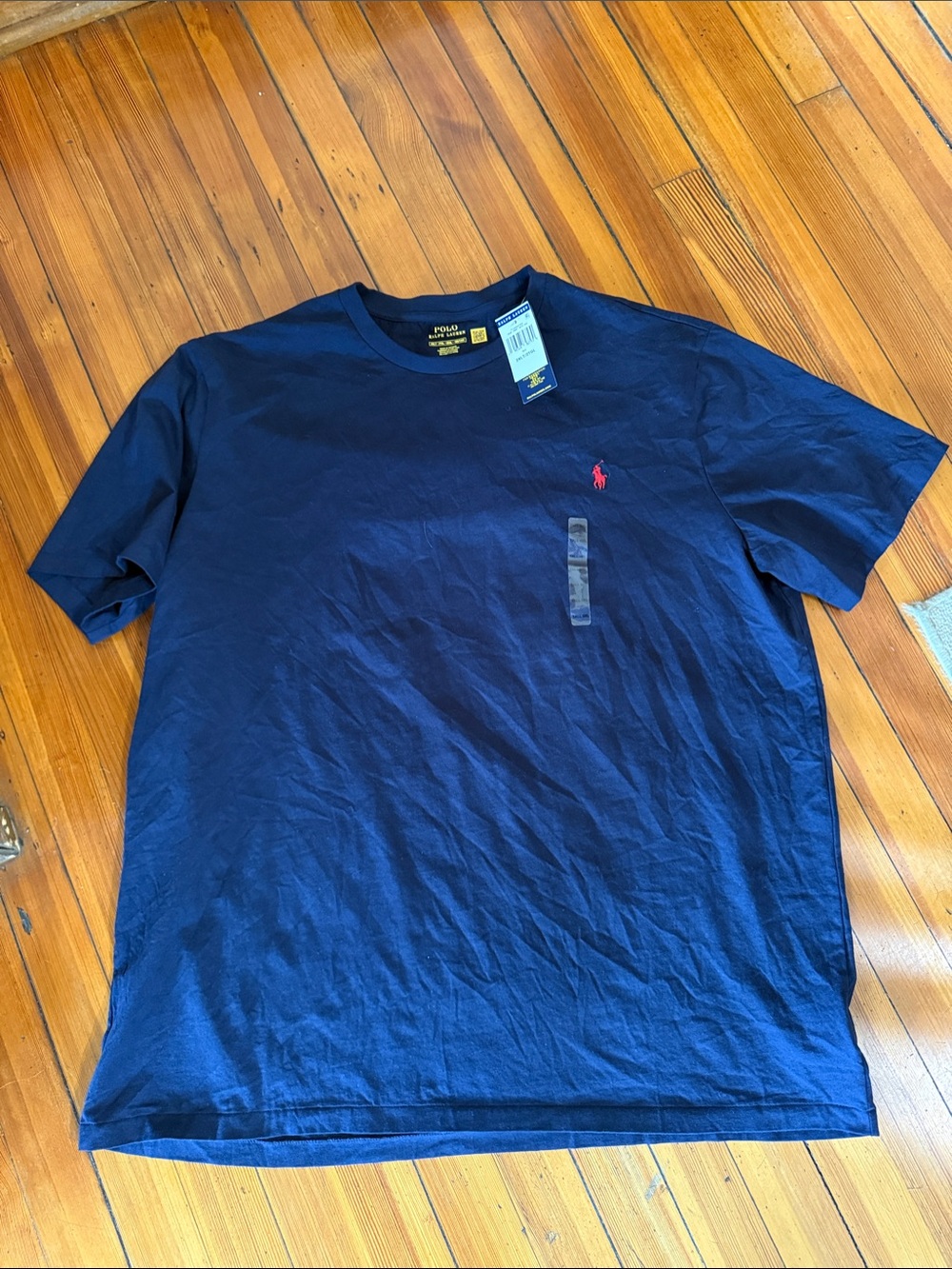 Polo by Ralph Lauren Navy Short Sleeve Crew Tee with Red Pony